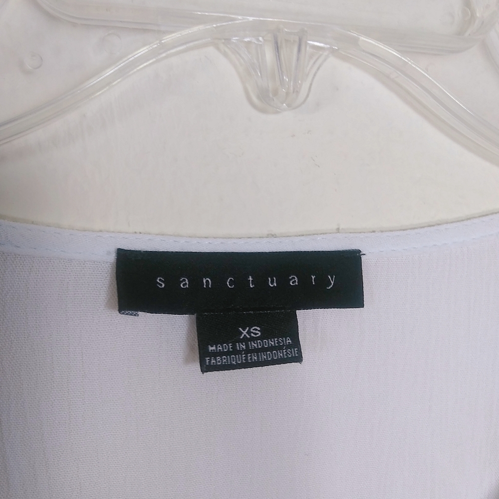 Sanctuary - Bright White Button Down Tie Blouse - image 7